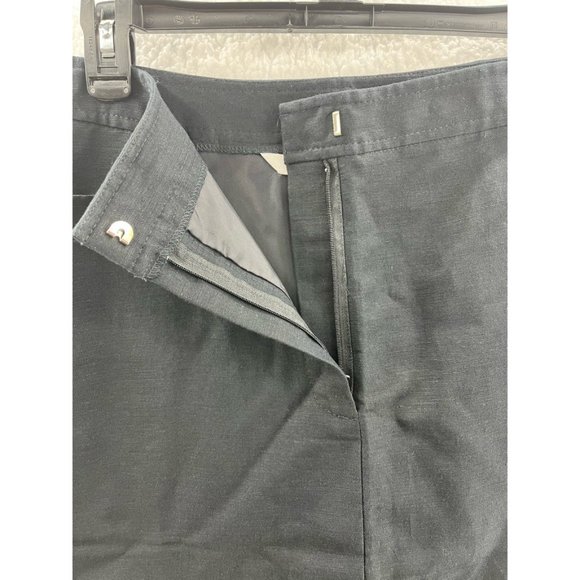 Nygard Collection Womens Pencil Mini Skirt Black Back Slit Pockets Zip 14 - Picture 3 of 10